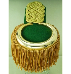 Epaulette Green Corded with Gold Fringe